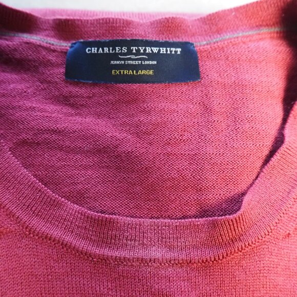 Charles Tyrwhitt Sweater Mens XL Crew Neck Extra Fine Merino Wool (Defect) - Picture 7 of 8